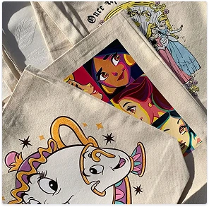 Custom printed tote bag